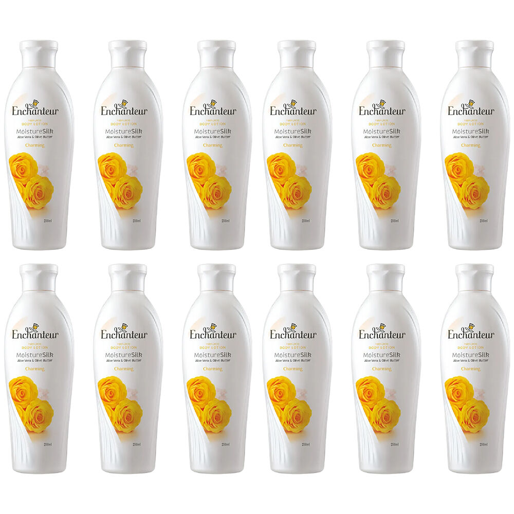 Enchanteur Charming Perfumed Body Lotion 200ml x 12 Pack Value Bundle