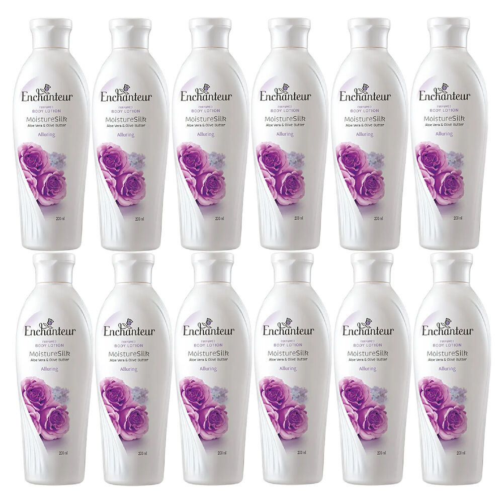 Enchanteur Alluring Perfumed Body Lotion 200ml x 12 Pack Moisturising Set