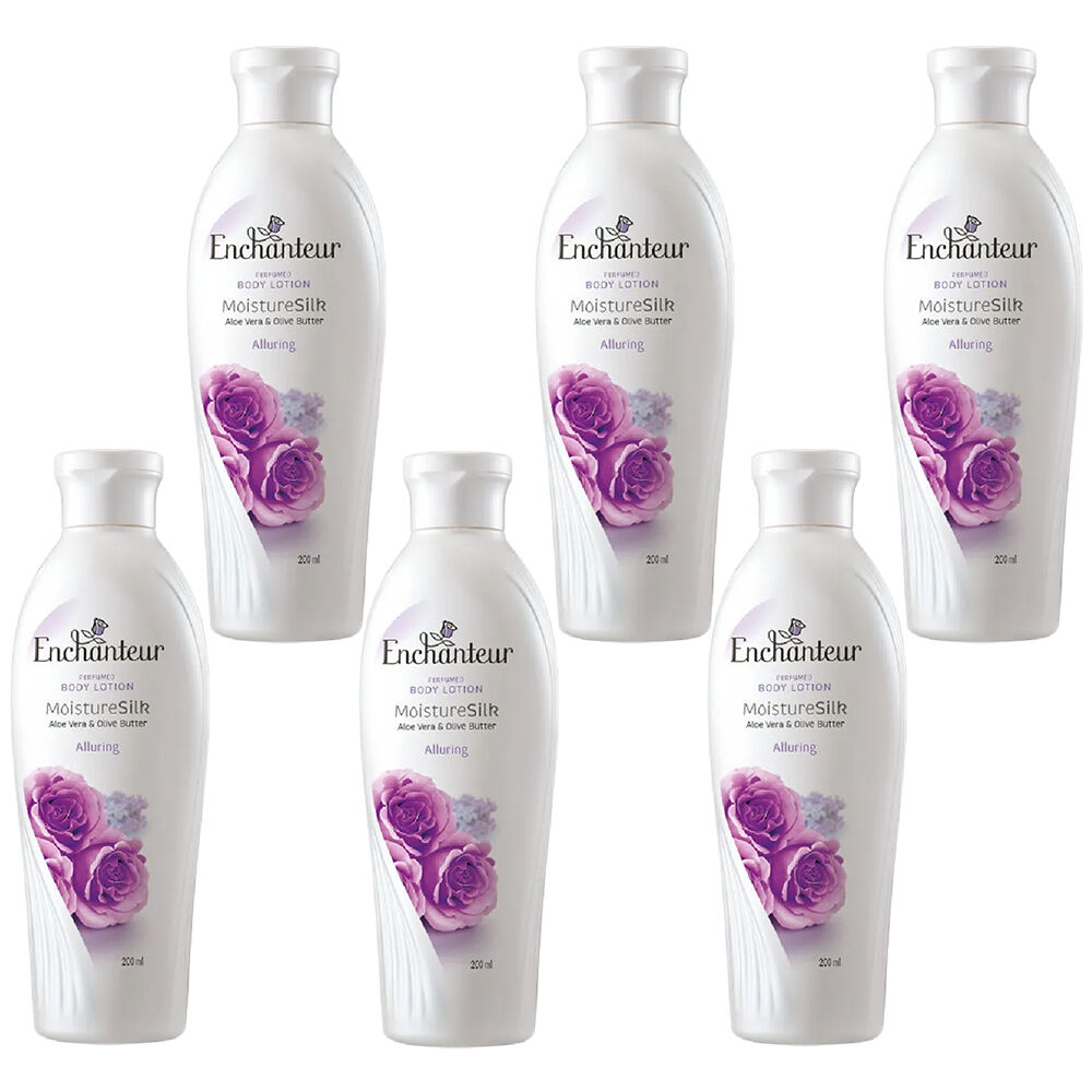 Enchanteur Alluring Perfumed Body Lotion 200ml x 6 Pack Moisturising Bundle