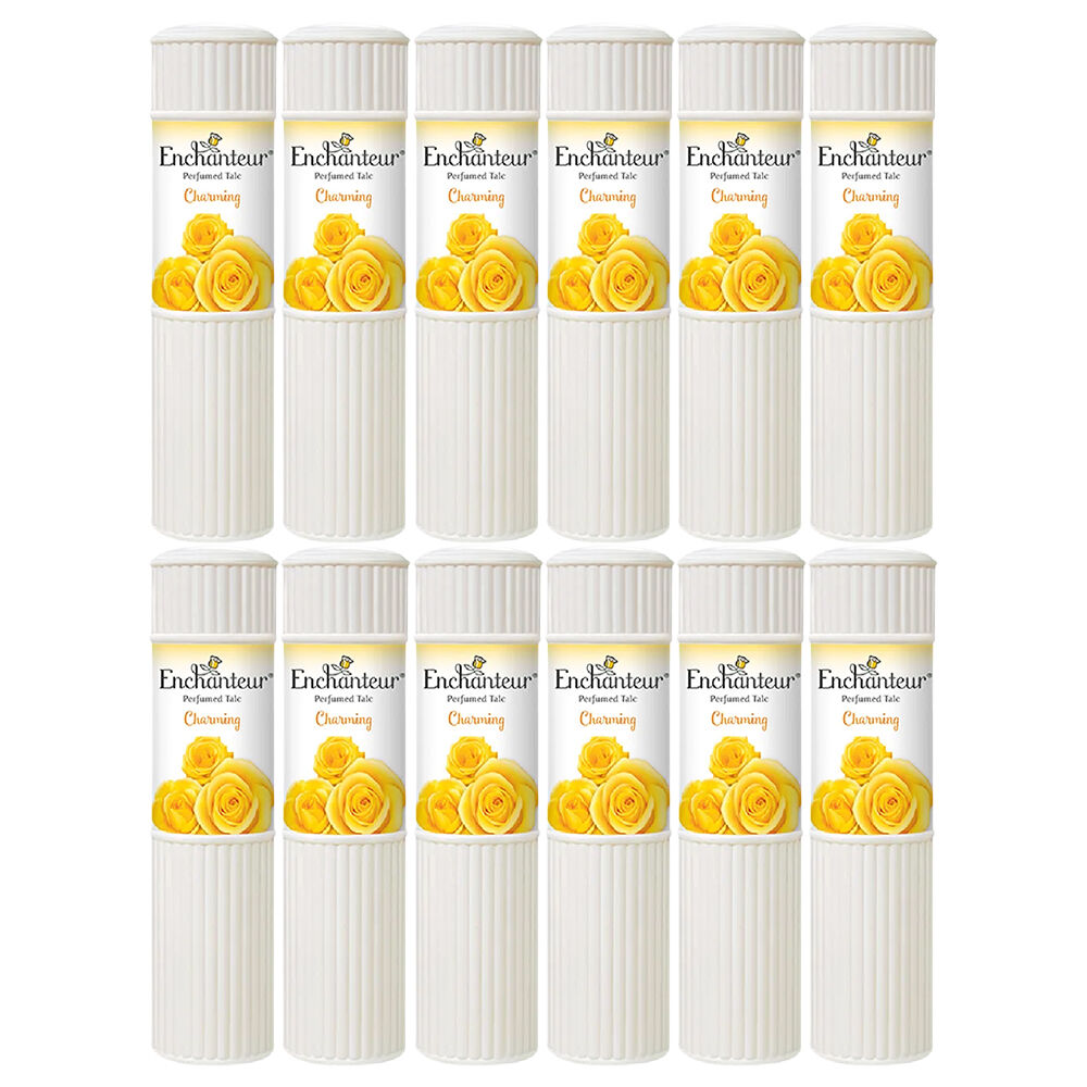 Enchanteur Charming Perfumed Talc 50g x12 Pack Silky Soft Fragrance Powder