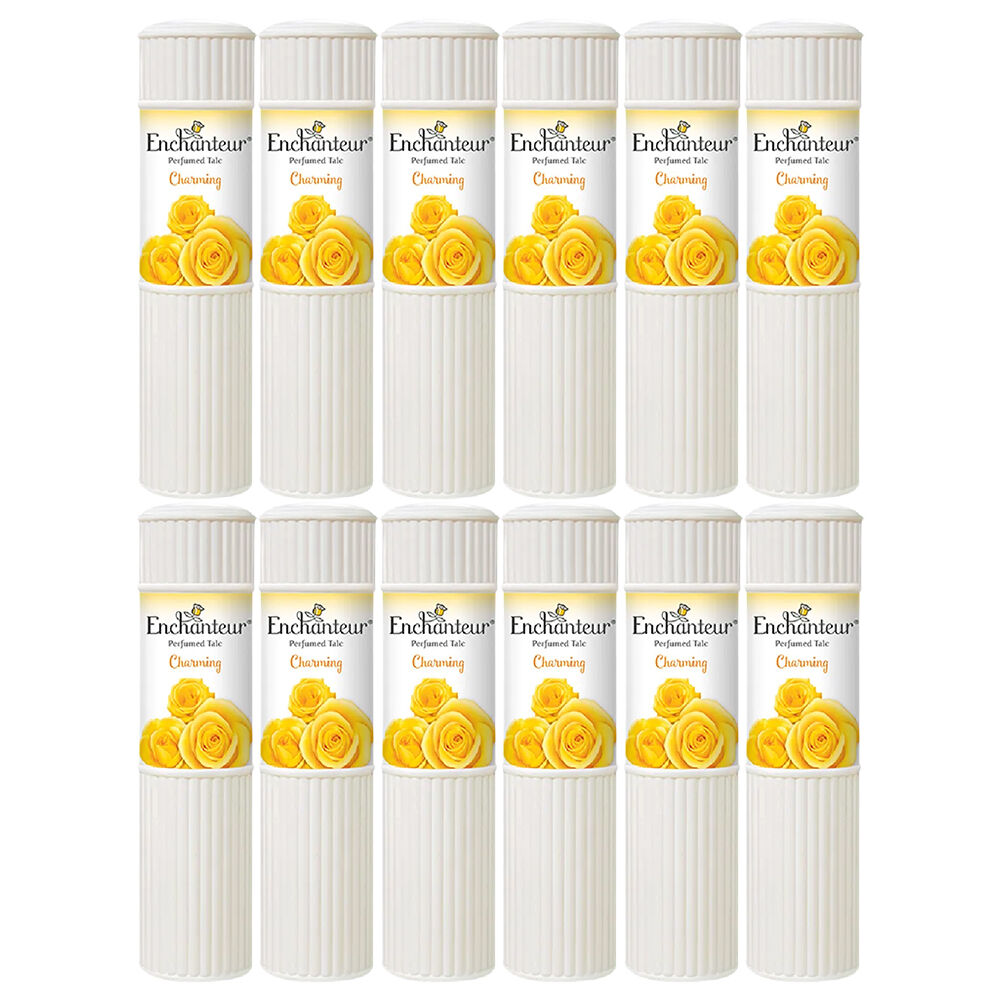 Enchanteur Charming Talc 200g x 12 Pack Value Bundle Silky Smooth Fresh Skin