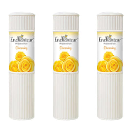 Enchanteur Charming Talc 200g x 3 Pack Perfumed Body Powder Smooth Fresh Skin