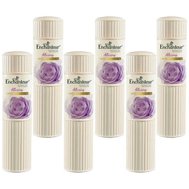Enchanteur Alluring Perfumed Talc 200g x 6 Pack Body Powder Rose Iris Vanilla