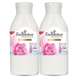 Enchanteur Romantic Shower Gel 200ml x 2 with Rose Jasmine Silk Protein