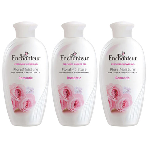 Enchanteur Romantic Perfumed Shower Gel 200ml x 3 Pack Value Bundle