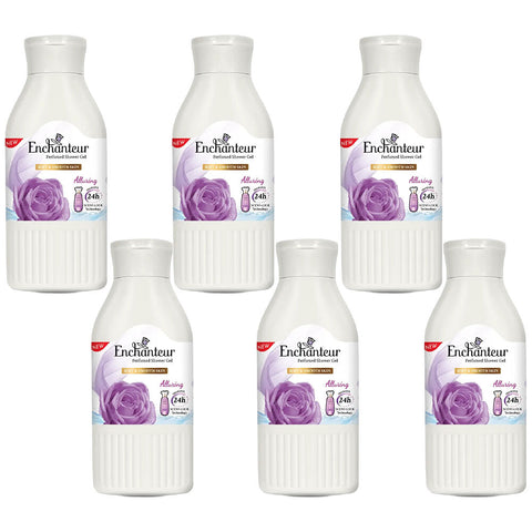 Enchanteur Alluring Perfumed Shower Gel 200ml x6 Pack Moisturising Cleanser