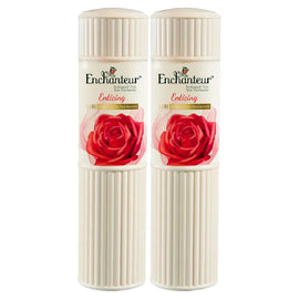 Enchanteur Enticing Perfumed Talc 100g x 2 Silky Floral Body Powder for Women