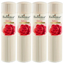 Enchanteur Enticing Talc 200g x 4 Silky Floral Body Powder for Women