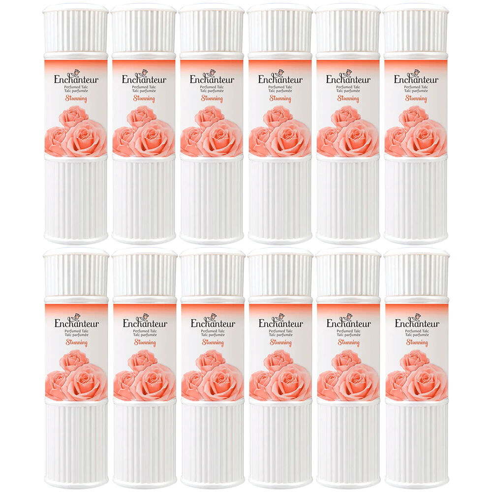 Enchanteur Stunning Perfumed Talc 200g x 12 Pack Silky Smooth Floral Powder
