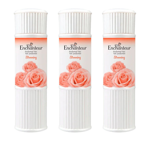 Enchanteur Stunning Perfumed Talc 200g x 3 Pack Silky Smooth Floral Powder