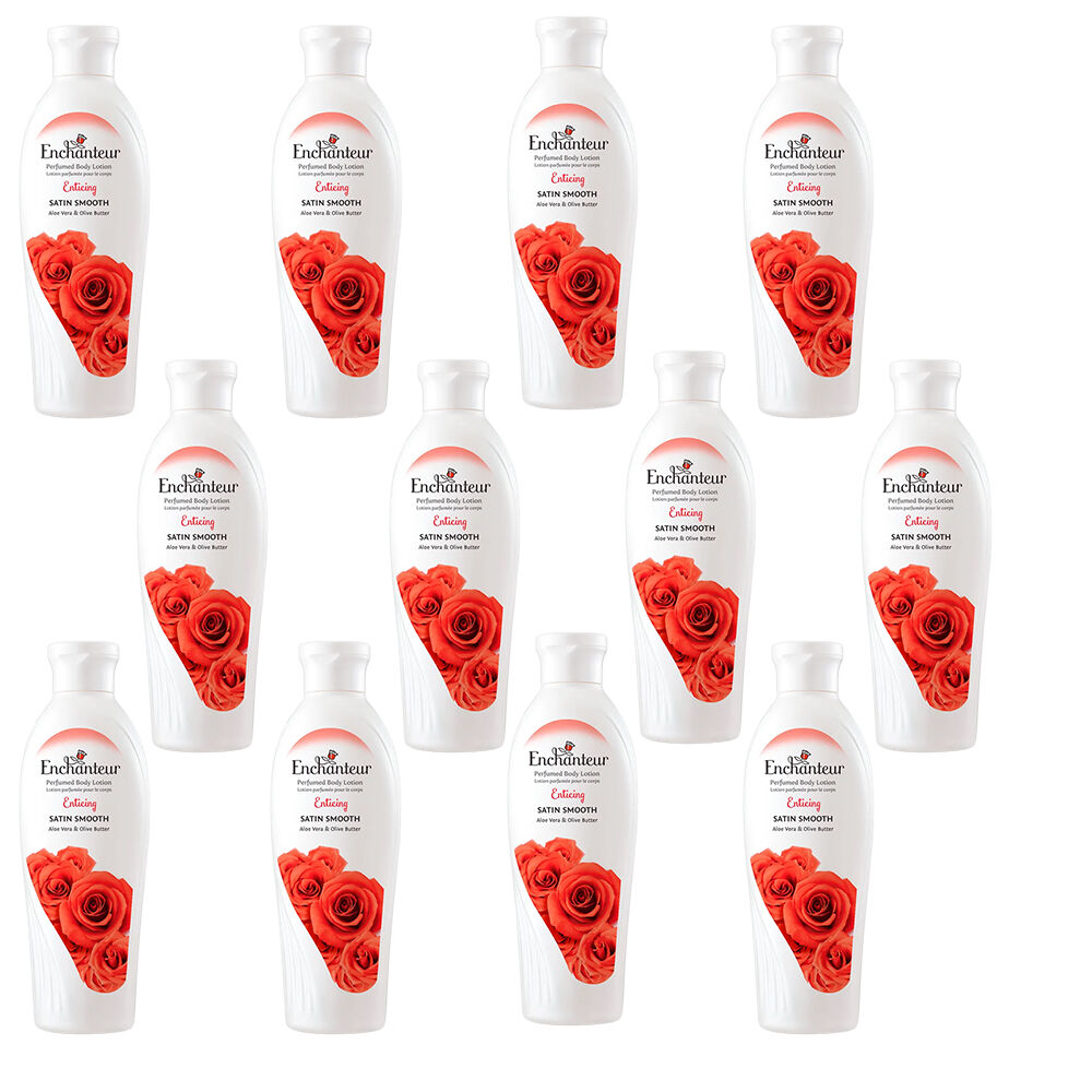 Enchanteur Enticing Perfumed Body Lotion 200ml x 12 Pack Hydrating Bundle