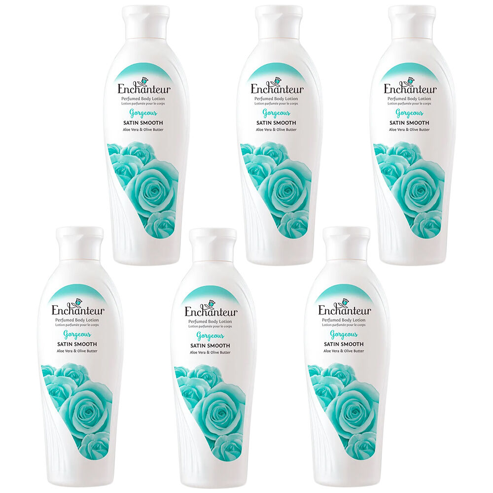 Enchanteur Gorgeous Perfumed Body Lotion 200ml x6 Pack Nourishing Skincare