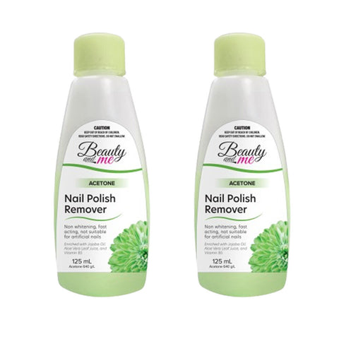 Beauty & Me Acetone Nail Polish Remover 2x125ml Natural Nails Australia