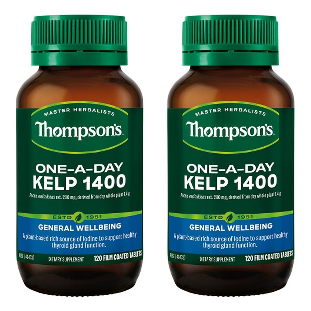 Thompson's One-A-Day Kelp 1400 120 Tablets Pack of 2