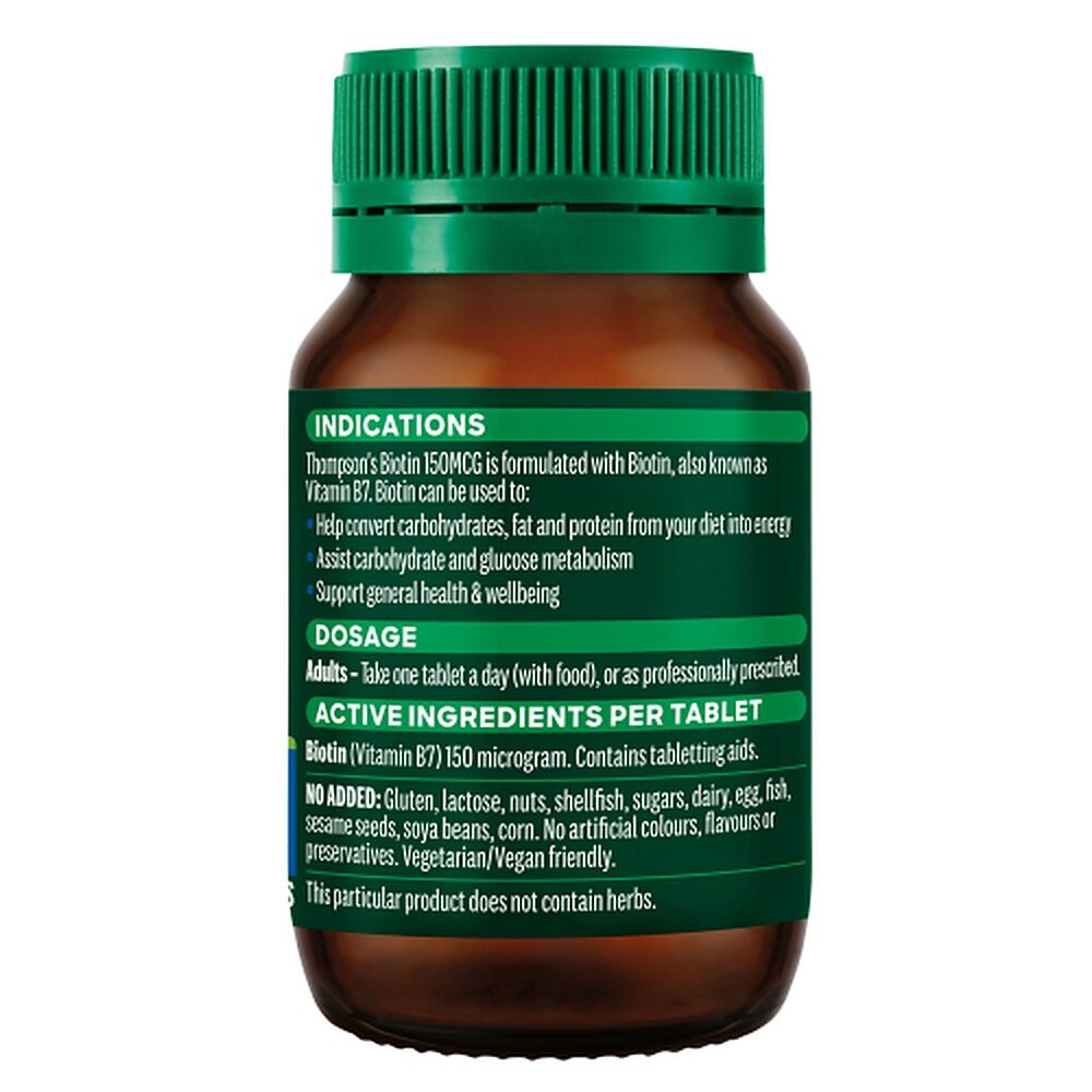 Thompson's Biotin 150mcg 100 Tablets
