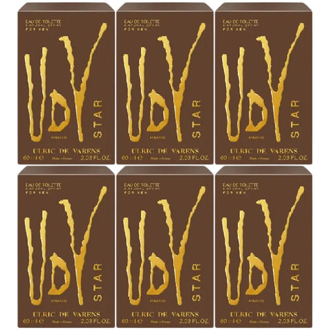 Ulric De Varens UDV Star EDT for Men 60ml 6 Packs Citrus Aromatic Fragrance