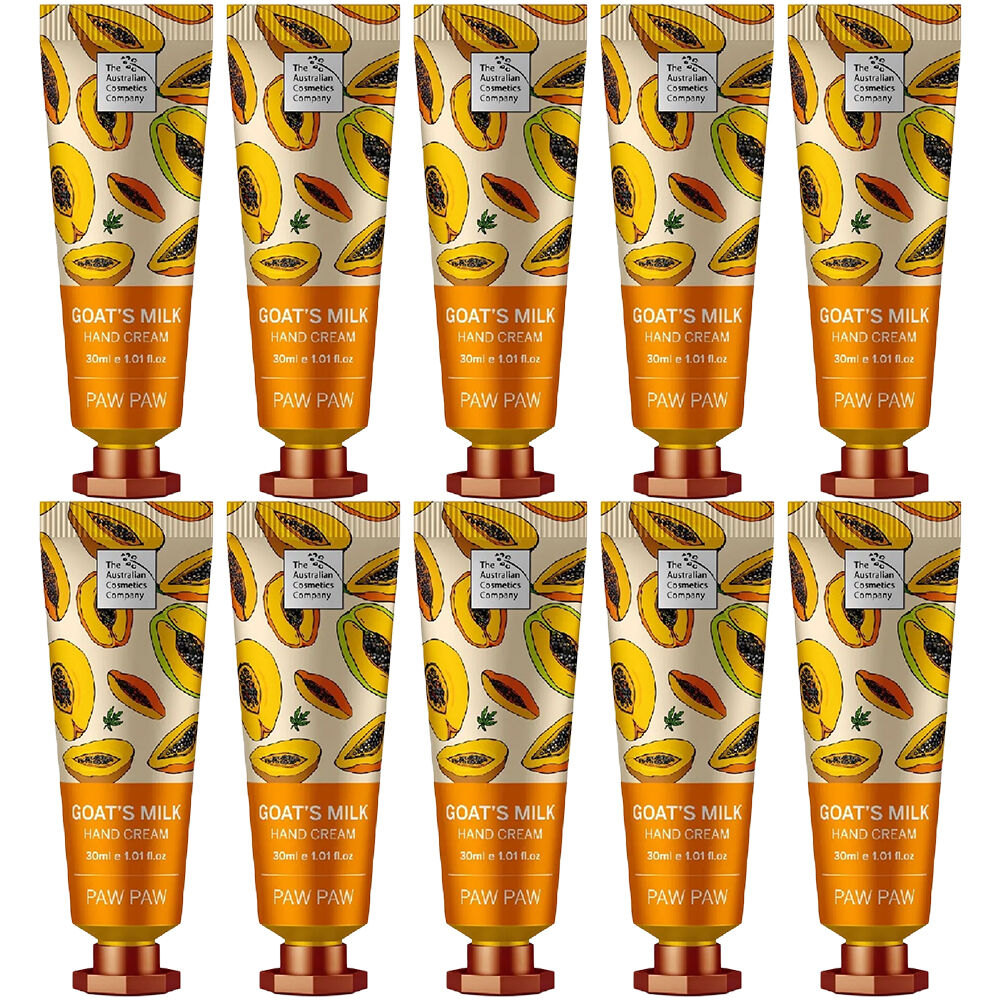 Australian Cosmetics Goats Milk Paw Paw Hand Cream 30ml x 10 Moisturising Set