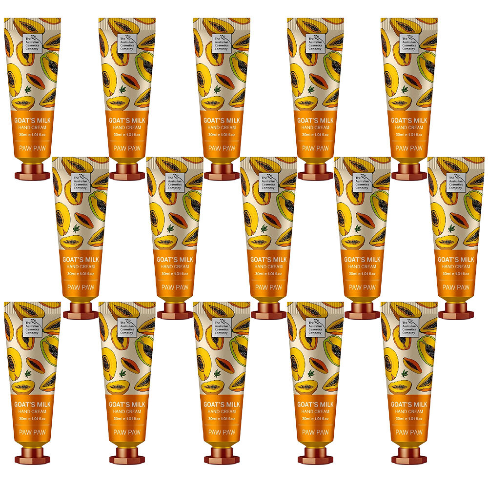 Australian Cosmetics Goats Milk Paw Paw Hand Cream 30ml x 15 Moisturising Set