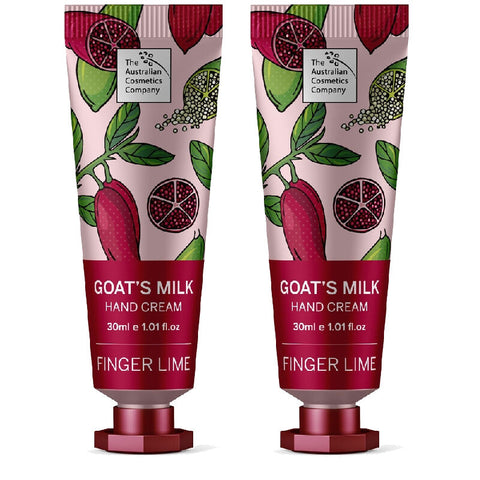 The Australian Cosmetics Company Goats Milk Hand Cream Finger Lime 30ml x2