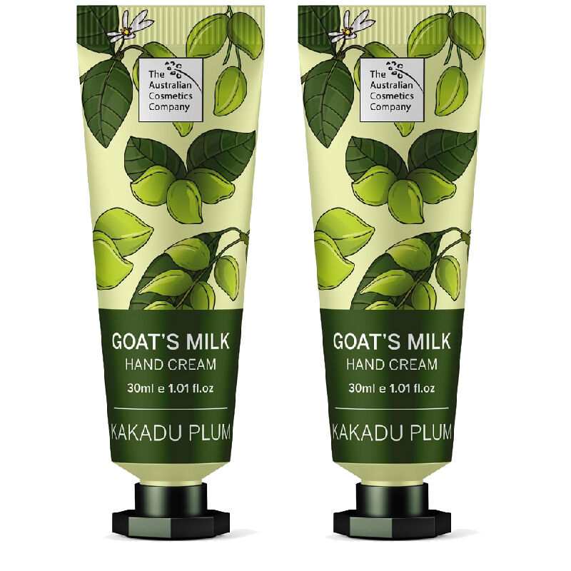 The Australian Cosmetics Company Goats Milk Hand Cream Kakadu Plum 30ml x2