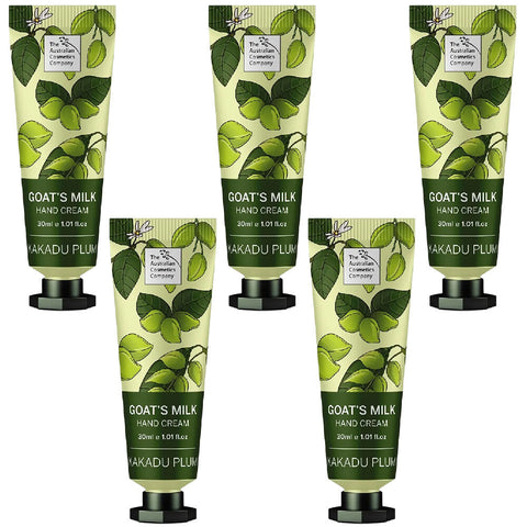 Australian Cosmetics Goats Milk Kakadu Plum Hand Cream 30ml x 5 Hydration Set