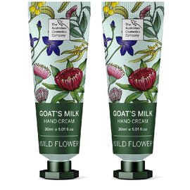 The Australian Cosmetics Company Goats Milk Hand Cream Wild Flower 2 x 30ml