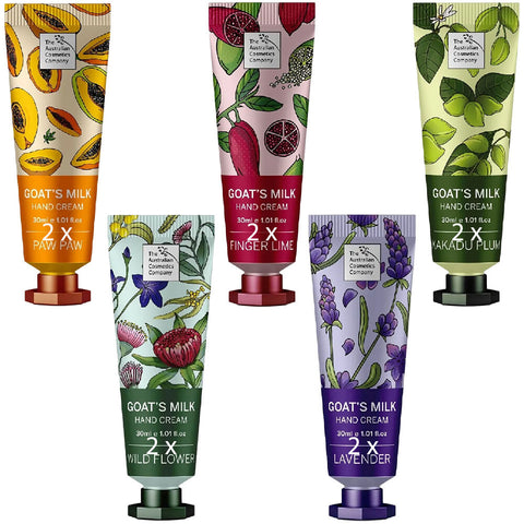 Australian Goats Milk Hand Cream Collection 10 x 30ml Moisturising Set