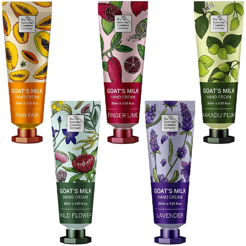 The Australian Cosmetics Company 5 x 30ml Goats Milk Hand Cream Collection