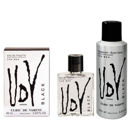 Ulric De Varens Black EDT 60ml and Deodorant Spray 200ml Men Set