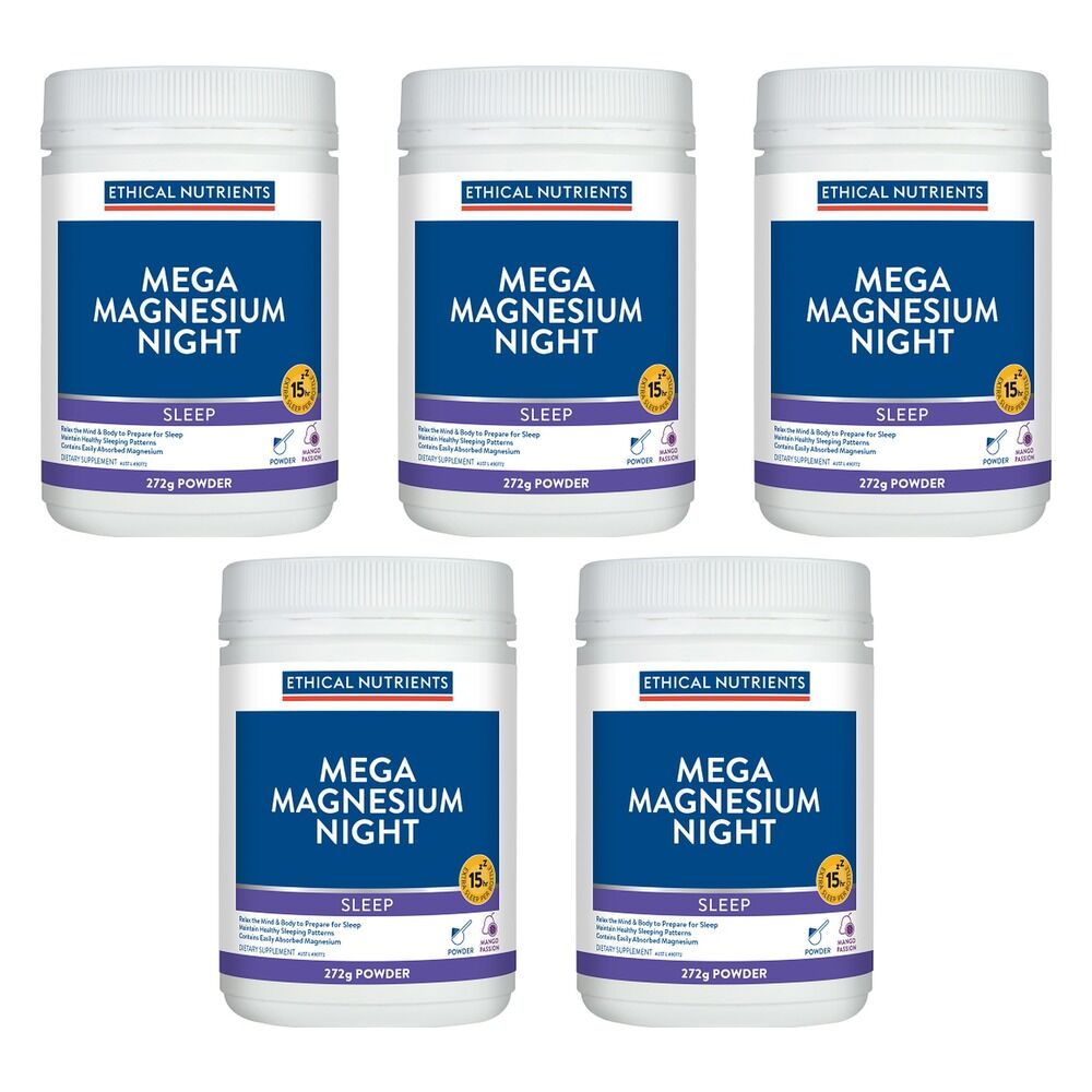 Ethical Nutrients Mega Magnesium Night 272g Pack of 5