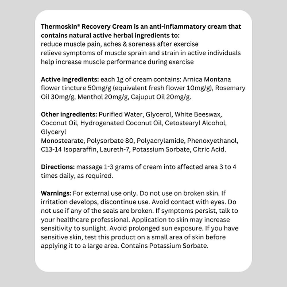 Thermoskin Recovery Pain Relief Cream 50g