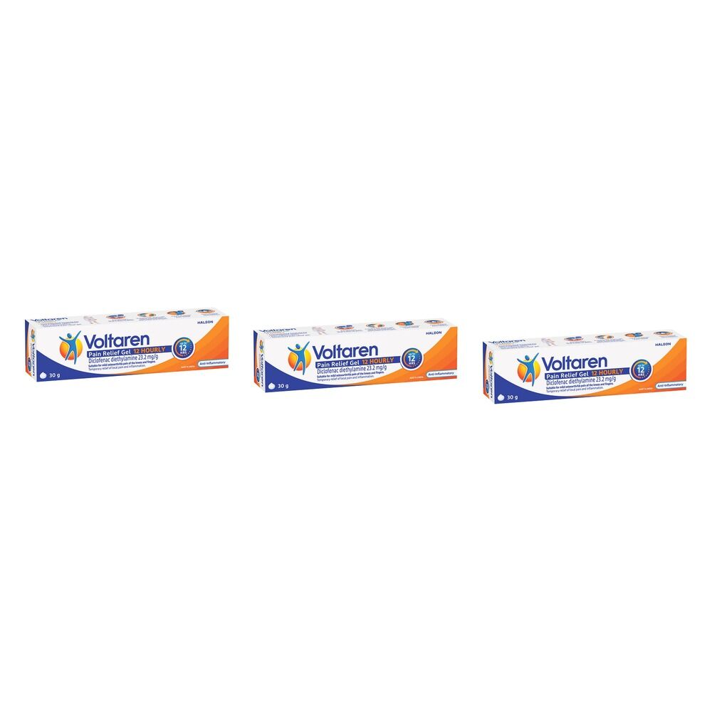 Voltaren Pain Relief Gel 12 Hourly 30g Pack of 3
