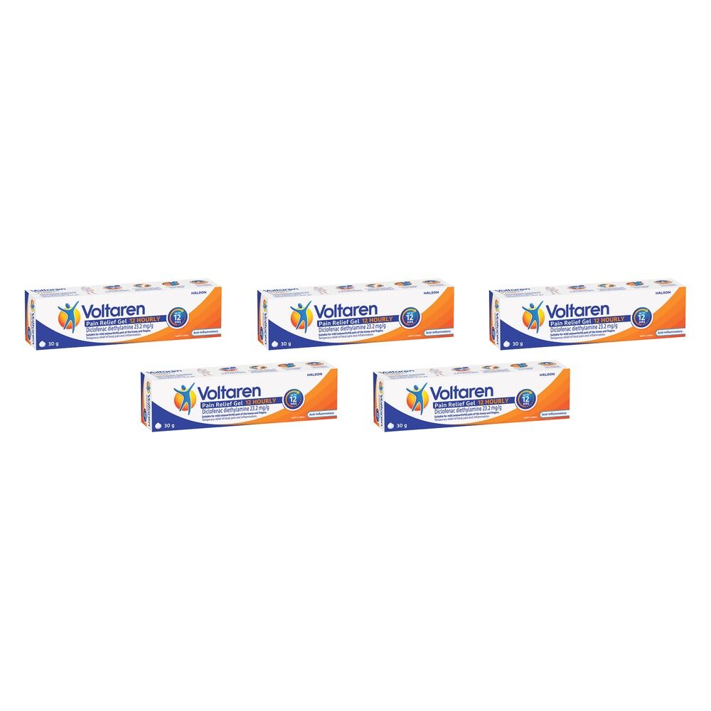 Voltaren Pain Relief Gel 12 Hourly 30g Pack of 5