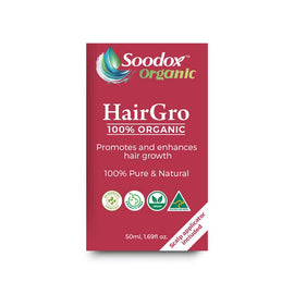 Soodox Organic HairGro Oil 50mL + Scalp Applicator, 2 Piece Set