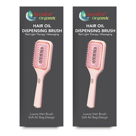Soodox Organic Hair Oil Dispensing Brush Pink Pack of 2