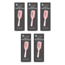 Soodox Organic Hair Oil Dispensing Brush Pink Pack of 5