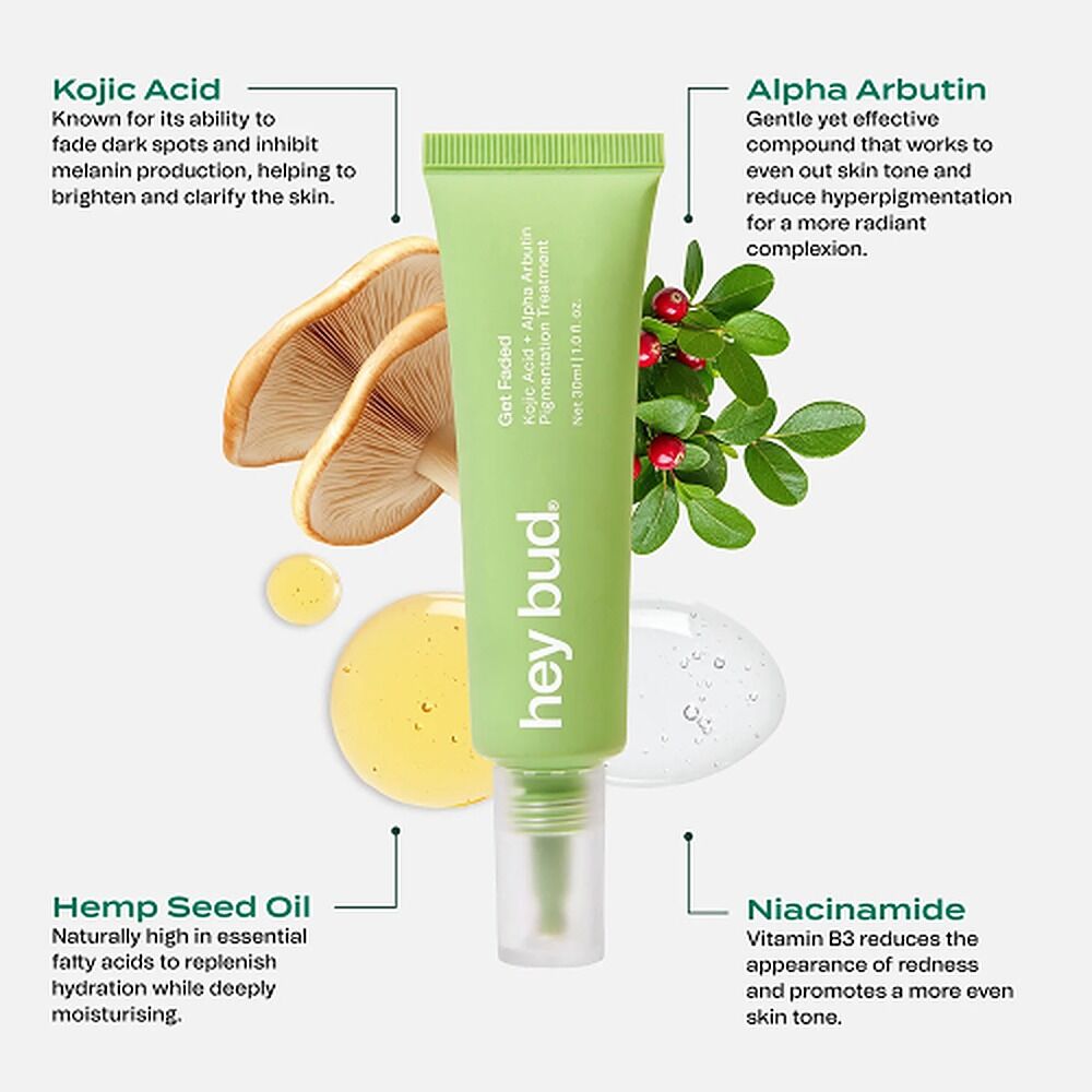 Hey Bud Kojic Acid + Alpha Arbutin Pigmentation Treatment 30mL