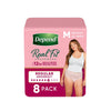 Depend Real Fit Underwear for Women Regular Absorbency Medium 8 Pack x 4