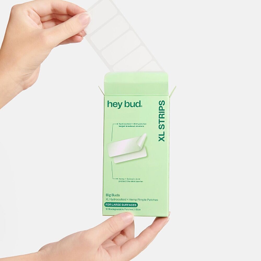 Hey Bud Hydrocolloid + Hemp XL Pimple Strips 10 Patches x 6