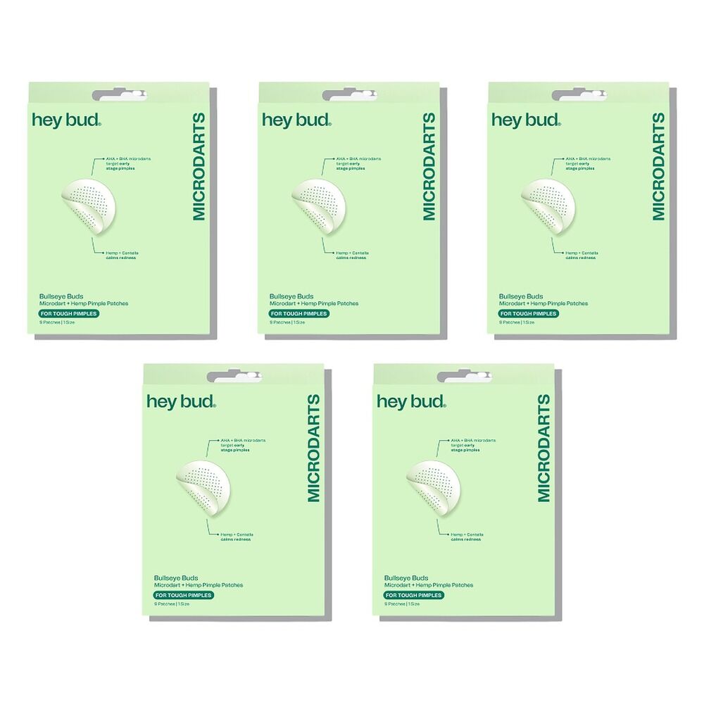 Hey Bud Microdart + Hemp Pimple Patches 9 Patches x 6 Bundle of 5