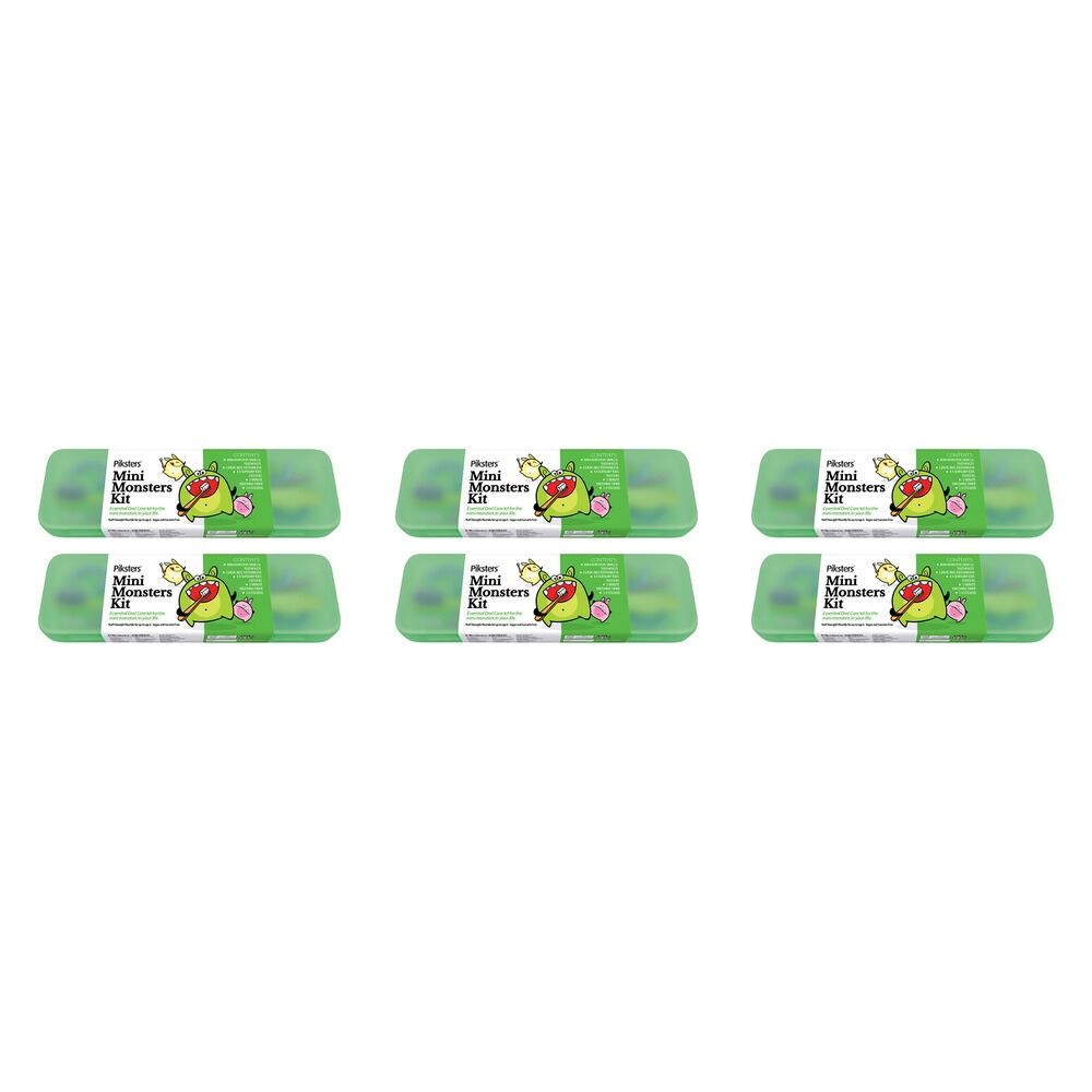 Piksters Mini Monsters Oral Care Kit x 4 Bundle of 6