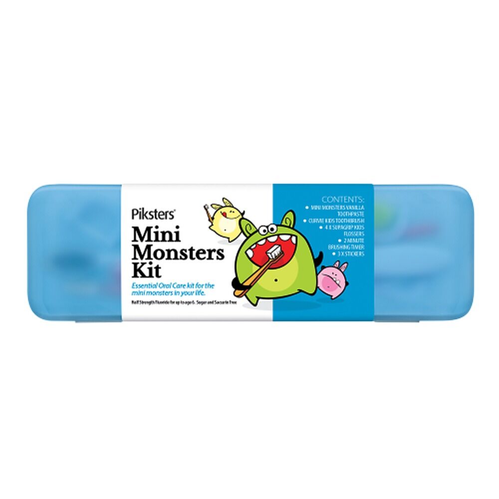 Piksters Mini Monsters Oral Care Kit x 4