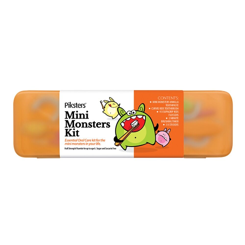 Piksters Mini Monsters Oral Care Kit x 4