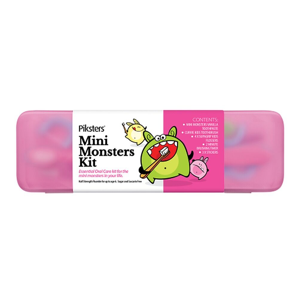 Piksters Mini Monsters Oral Care Kit x 4