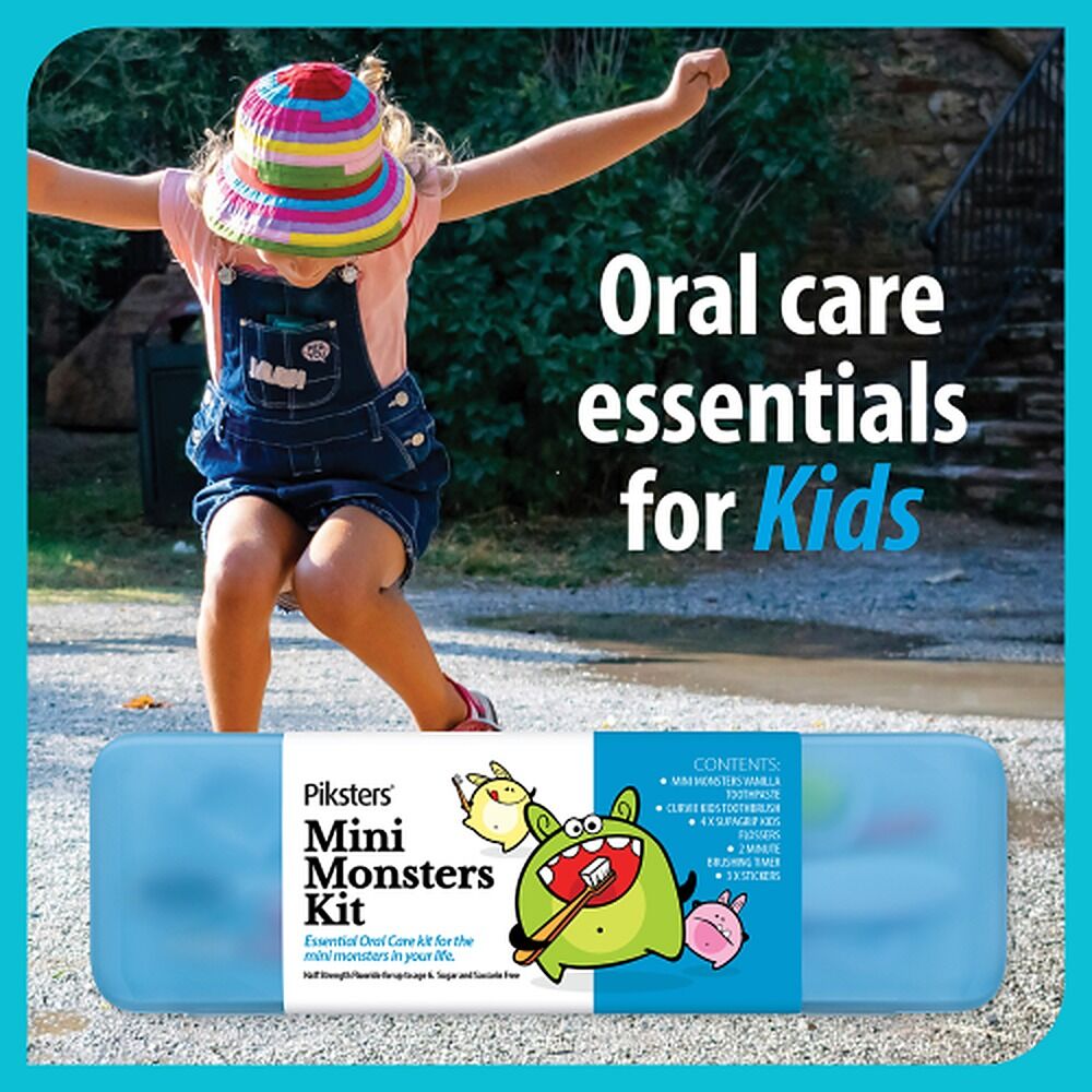 Piksters Mini Monsters Oral Care Kit x 4