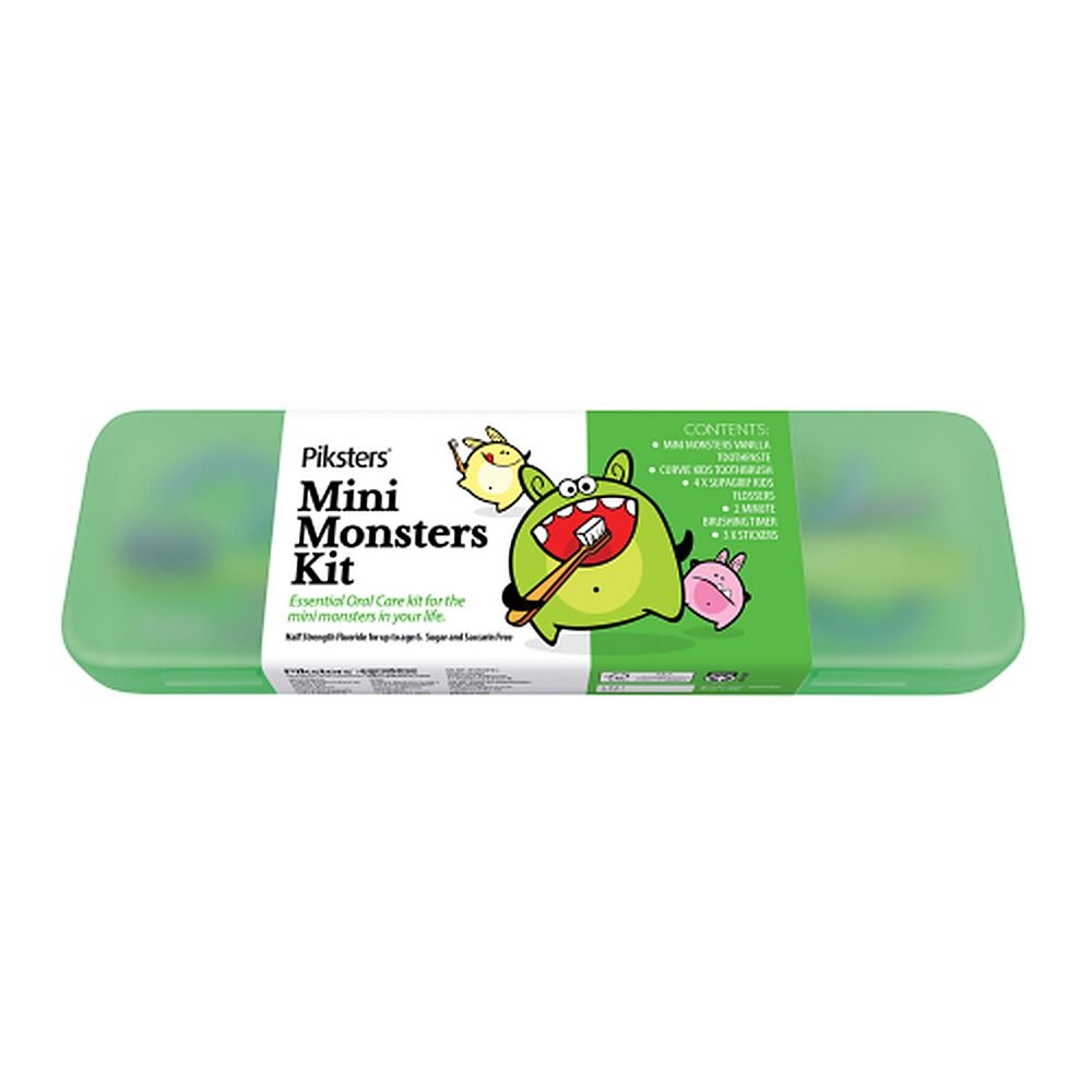 Piksters Mini Monsters Oral Care Kit x 4