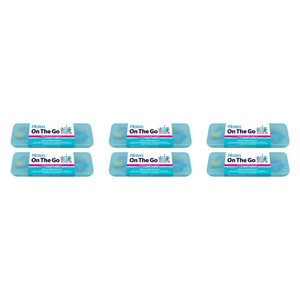 Piksters On The Go Essentials Oral Care Kit x 4 Bundle of 6