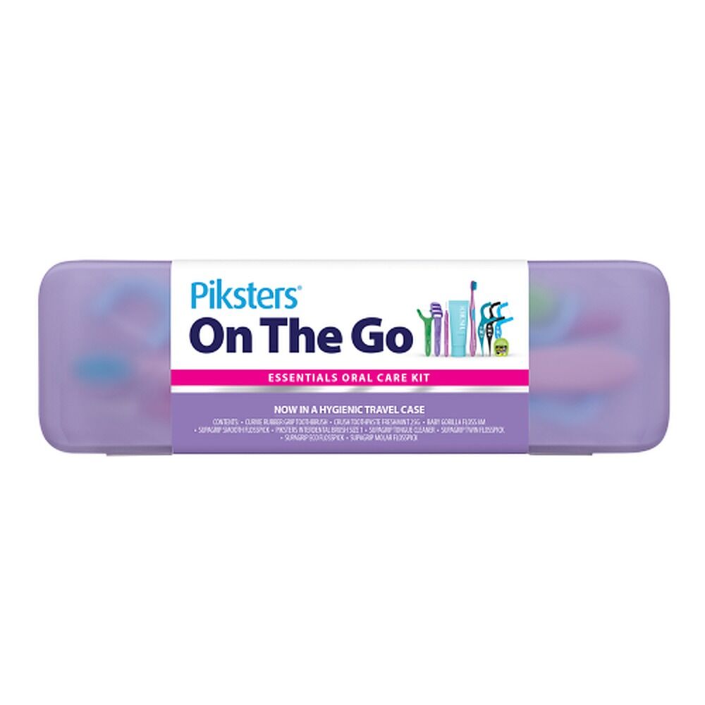 Piksters On The Go Essentials Oral Care Kit x 4