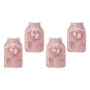 Body Warmers Fur Hot Water Bottle & Cover Set Pink/Grey 2 Piece Set Bundle of 4