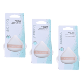 Basicare Non Latex Makeup Sponge 3 Pack Soft Teardrop Blender